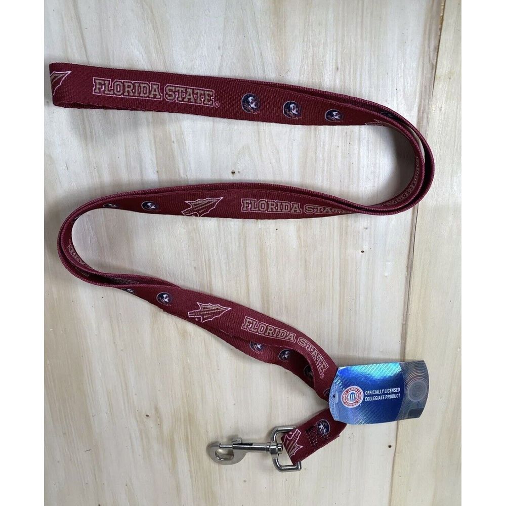 Florida State Seminoles FSU NCAA Dog Leash Size Medium 3/4" wide 6 foot lead NWT